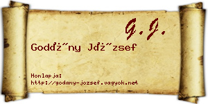 Godány József névjegykártya